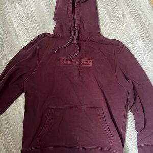 American Eagle Outfitters Men's Dark Red Hoodie